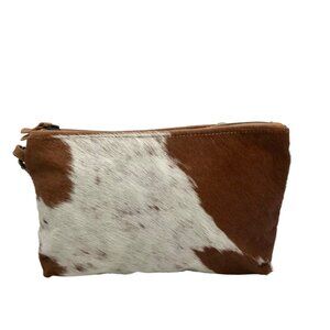 Myra Bag Snowy & Cocoa Hairon Pouch